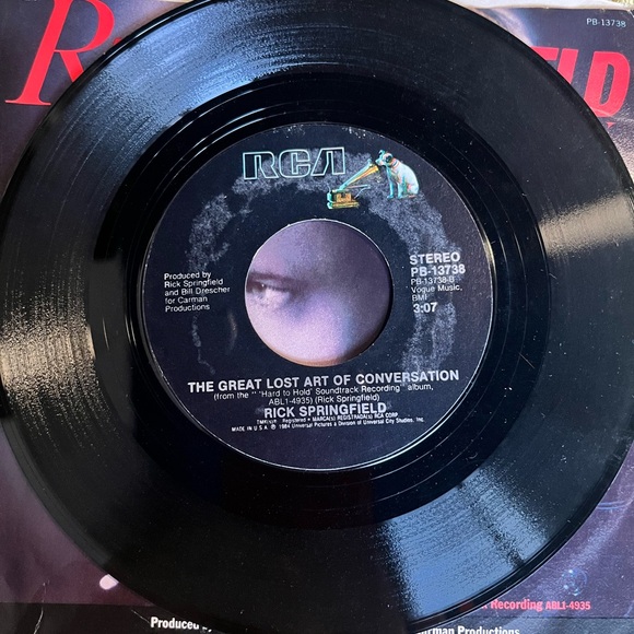 Rick Springfield 45 RPM - Picture 4 of 5